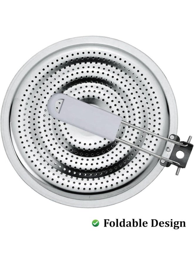 اسرلي وايت موردلي موزع حرارة، مخفض، واقي من اللهب، صفيحة تسخين، موزع حرارة من الفولاذ المقاوم للصدأ لمواقد الغاز والكهرباء، صفيحة تسخين، واقي من اللهب للطهي على موقد الغاز (فضي) - Image 2